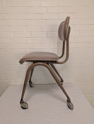 Vintage Industrial Toledo Metal Furniture Company Shop Chair