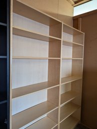 Light-Wood Veneer Bookcases