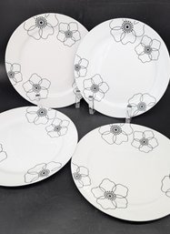Mod Petal Pier 1 Dinner Plates, Set Of 4