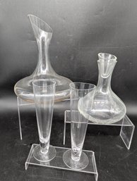 Clear Blown-Glass Barware