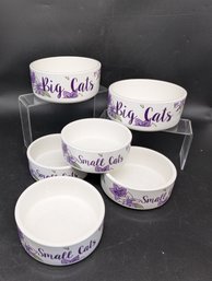 Ceramic Big Cat/Small Cat Pet Bowls