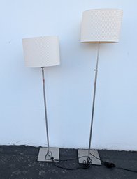 Pair Of IKEA Alang Adjustable Floor Lamps