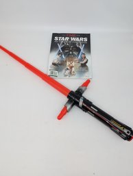 Extendable Toy Lightsaber With Star Wars TIME Edition Magazine