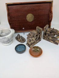 Wood And Stone Decor Combo