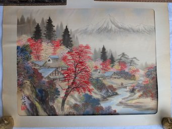 Traditional Asian Landscape Watercolor