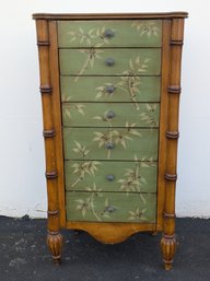 Faux-Bamboo Jewelry Armoire