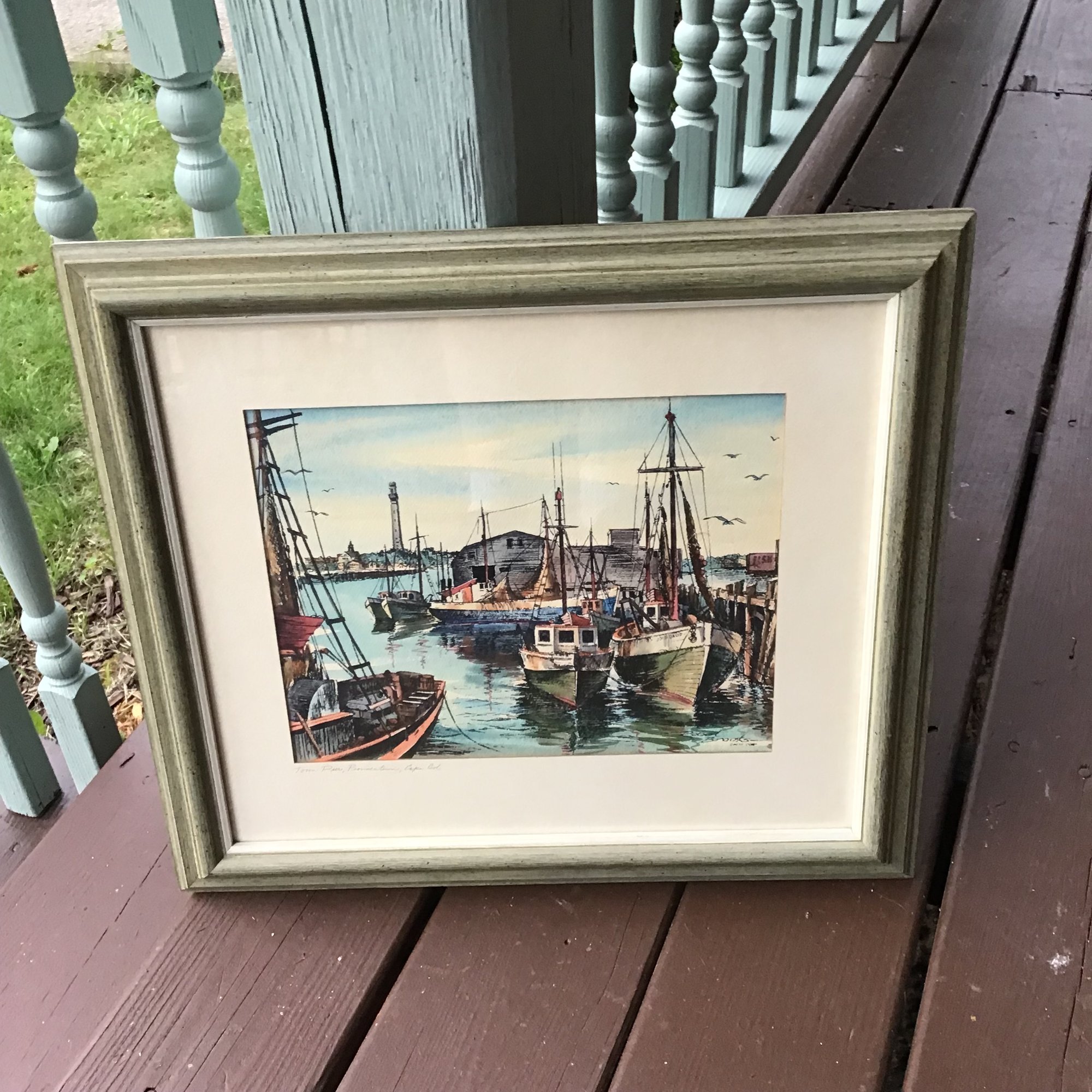 Original Watercolor, Robert Brooks, Provincetown, Cape Cod #1667 ...