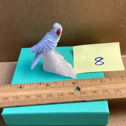 LOT 8, Rocks/crystals, Bird Carving, Blue Aventurine On Quartz