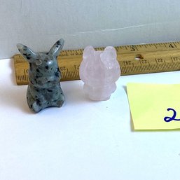 LOT 21, Rocks/crystals, 2 Pc., Pokemon, Kiwi Jasper Pikachu, Rose Quartz Other