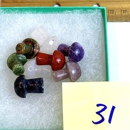 LOT 31, Rocks/crystals, Mini Mushrooms, Unakite, Strawberry Quartz, Amethyst And More