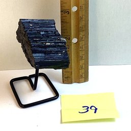 LOT 39, Rocks/crystals, Mounted Black Tourmaline Sample, 2 Inch