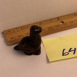 LOT 64, Rocks/crystals, Carved Garnet Dinosaur