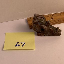 LOT 67, Rocks/crystals, Carved Unakite Dragon Head