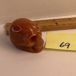 LOT 69, Rocks/crystals, Carved Red Jasper Skull, 2 Inch