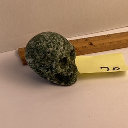 LOT 70, Rocks/crystals, Carved Moss Agate Skull, 2 Inch