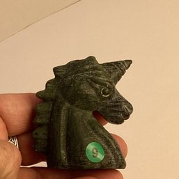 LOT 109, Rocks/crystals, Carved Unicorn, Green Jade