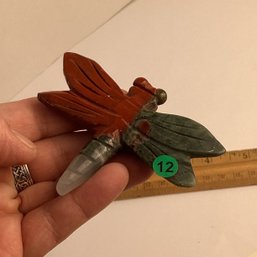 LOT 112, Rocks/crystals, Carved Dragonfly, Two Tone Jasper