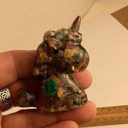 LOT 113, Rocks/crystals, Unicorn, Resin With Natural Crystal Chips