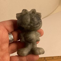 LOT 116, Rocks/crystals, Carved Garfield Cat, Labradorite