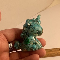 LOT 117, Rocks/crystals, Unicorn, Resin With Turquoise Chips
