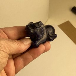 LOT 121, Rocks/crystals, Carved Tiger, Dark Blue Aventurine