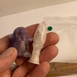 LOT 149, Rocks/crystals, 2 Pc., Halloween Mix, Amethyst Ghost, Quartz Dagger