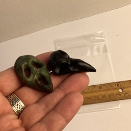 LOT 150, Rocks/crystals, 2 Pc., Halloween Mix, Onyx Skull, Jade Mask