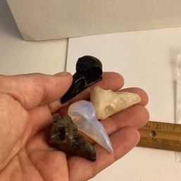 LOT 152, Rocks/crystals, 4 Pc., Halloween Mix, Bird Skulls