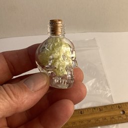 LOT 154, Rocks/crystals, Glass Skull Filled With Citrine Chips