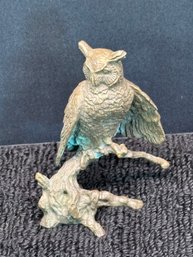 Vintage Avon Collectible Metal Owl Sculpture