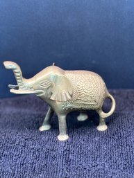 Vintage Brass Elephant Figure, 4 In Long
