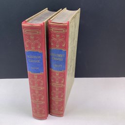 2 HC Books, 1941 Gullivers Travels And Robinson Crusoe