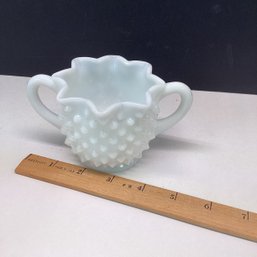 Vintage Hob Nail Milk Glass Sugar Bowl