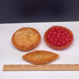 3 Vintage Dessert Candles, Realistic Looking