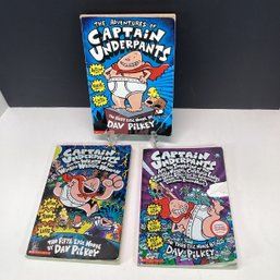 3 SC Captain Underpants Books, Including First Episode