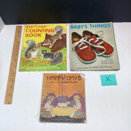 Antique Childrens Books, LOT X, Cloth/linen Books