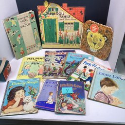 Antique Childrens Books, LOT Y, Big Books, Variable Conditions