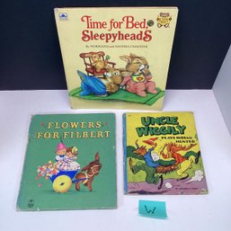 Antique Childrens Books, LOT W, Uncle Wiggily, Flowers For Filbert And More