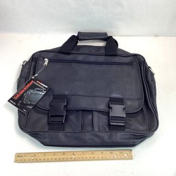 Faux Leather Soft Briefcase/laptop Case, Black, Brand New W/tags