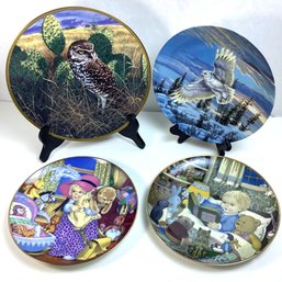 4 Decorative Plates, Spode Prairie, 1986 Carol Lawson