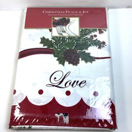 Vintage Christmas Tablecloth From Macys, 60 X 140 Rectangle