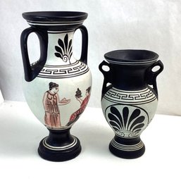 Vintage Greek Ceramic Vessels, Made In Greece