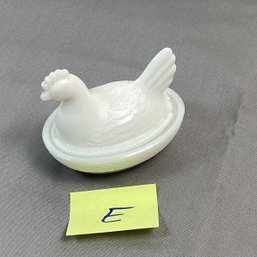Vintage Glass Nesting Hen, LOT E, Small Imperial Indiana Glass