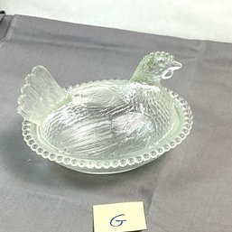 Vintage Glass Nesting Hen, LOT G, Large Imperial Indiana Glass, 7 Inch