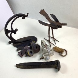 Vintage Iron Lot, Sculpture, RR Spike, Magnets, Industrial, Etc.