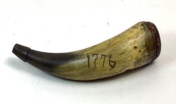 Antique Powder Horn, Real Horn, NO SHIPPING (still Has Powder)