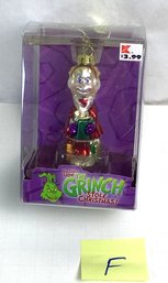 Christmas Ornament, MIB, LOT F, Cindy Lou Who, Blown Glass