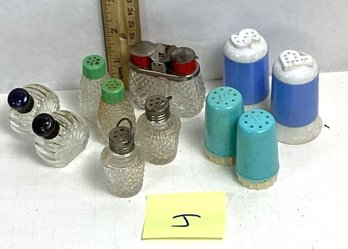 Vintage Salt & Pepper Shaker Sets, LOT J, MCM Assortment, Plastic, Glass