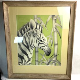 Large Framed Art, Zebra Print, NO SHIPPING