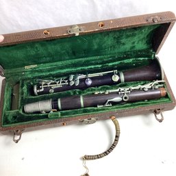 Antique Wooden Clarinet W/ Case, Graslitz, Germany, Pre WWII